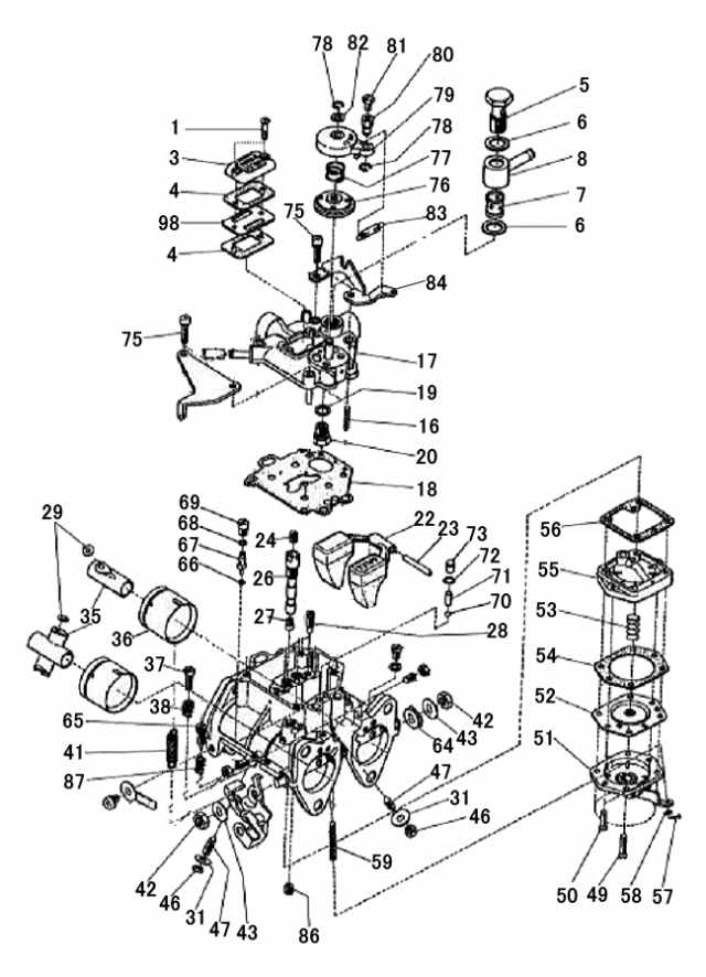 ＳＯＬＥＸ ２型Ｎ３６ＰＨＨ 分解図＆部品番号一覧